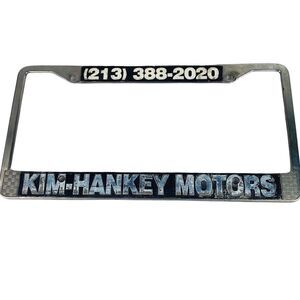 KIM-HANKEY MOTORS Dealership Car Accessories  Metal License Plate Frame Holder